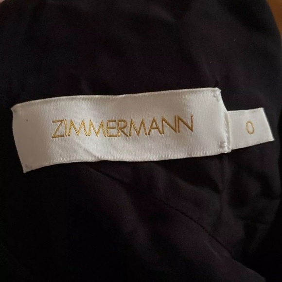 Zimmermann Textured Slip Dress Black Appliqué V Neck Wedding Goth Size 0‎ US 4 - Picture 10 of 10